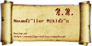 Neumüller Miklós névjegykártya