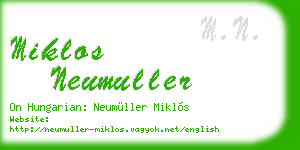 miklos neumuller business card